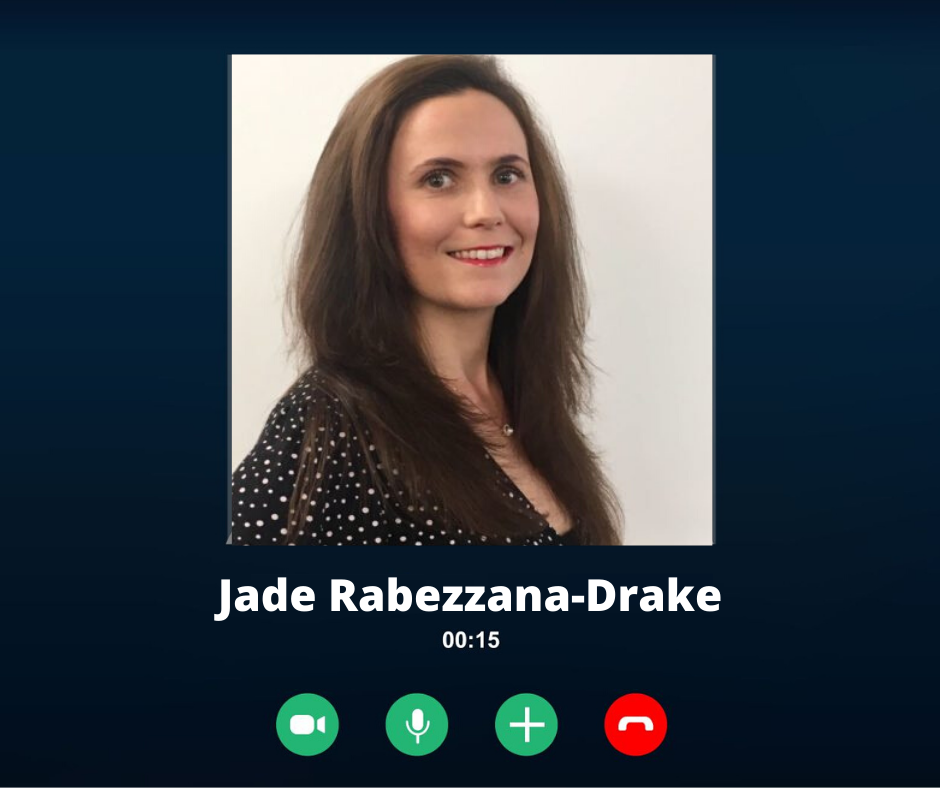 Skyping Jade Rabaezzana-Drake